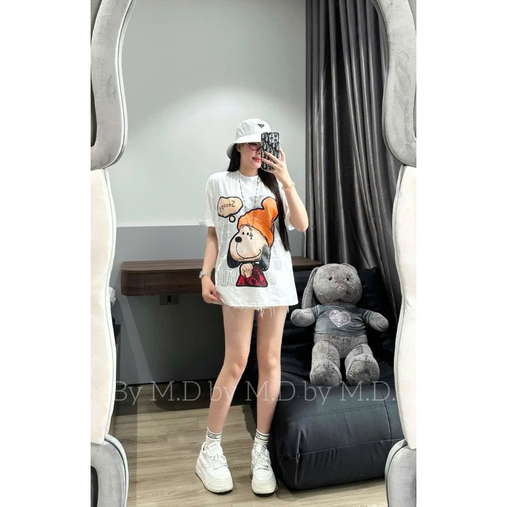 Áo phông nữ in hình chú CÚN siêu dễ thương. Áo thun nữ chất cotton hot hit 2025 | BigBuy360 - bigbuy360.vn