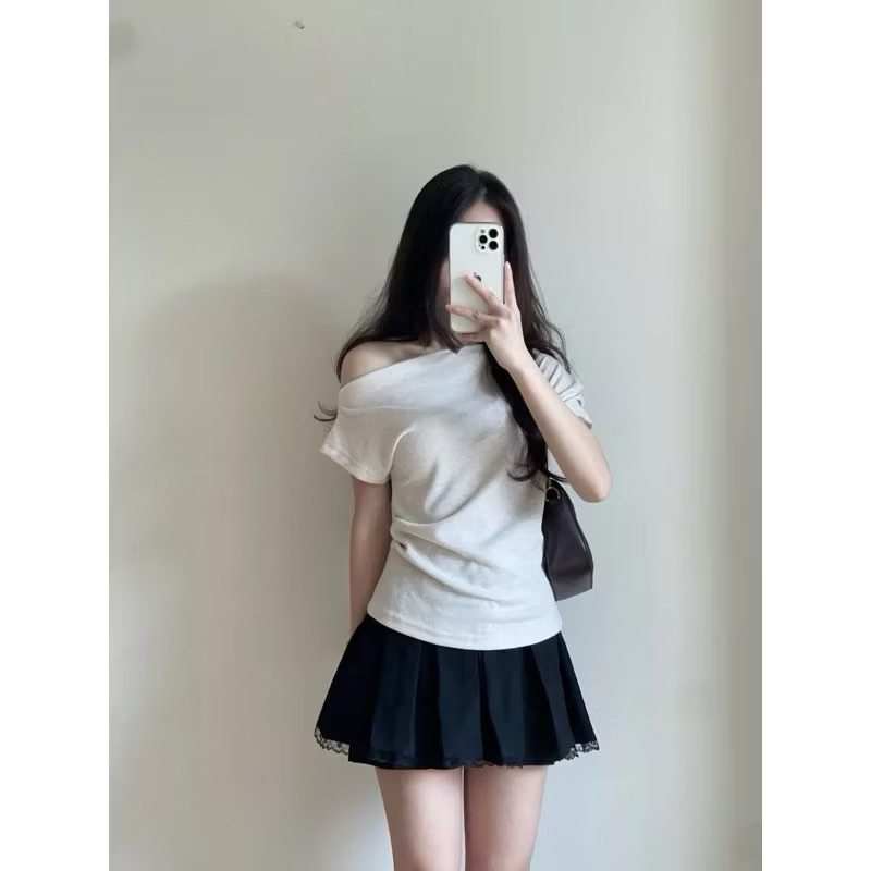 Áo body Nữ Thắt eo cộc tay, Áo trễ vai nữ Phong Cách Hàn Quốc Golana TV01  ( có bigsize) | BigBuy360 - bigbuy360.vn