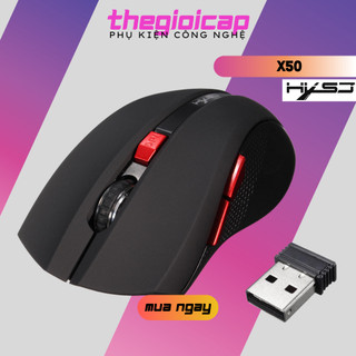 Chuột gaming không dây 2.4ghz 2400dpi hxsj x50