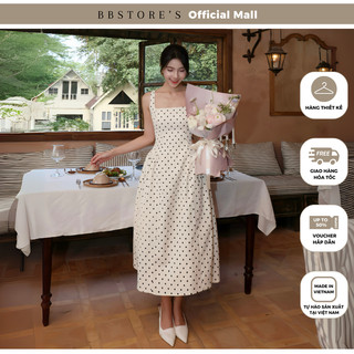   BBSTORE’S Đầm Dài Dự Tiệc 2 Dây Chấm Bi Hiện Đại Và Tinh Tế - D4287T  