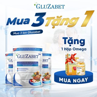 MUA 3 TẶNG 1 OMEGA - Sữa Gluzabet 800G Chuyên Biệt Cho Người Tiểu Đường, Ổn Định Đường Huyết, Ngăn Ngừa Biến Chứng