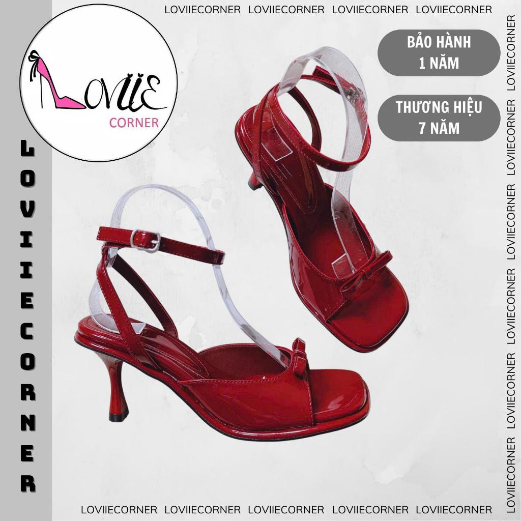 LOVIIECORNER -  GIÀY CAO GÓT SANDAL BASICS - GUỐC CAO GÓT CÔNG SỞ GẮN NƠ THỜI TRANG 7 PHÂN - G250115