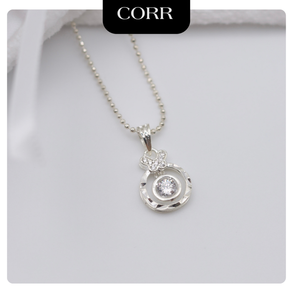 Dây chuyền bi bac S925 + Mặt dây chuyền bạc S925 Butterfly Glow CORR Jewelry