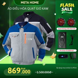 Áo Điều Hòa KAW Pin Khỏe Chạy 12-15H, Quạt Mát, Chống Nắng Nóng, An Toàn Cho Người Lao Động