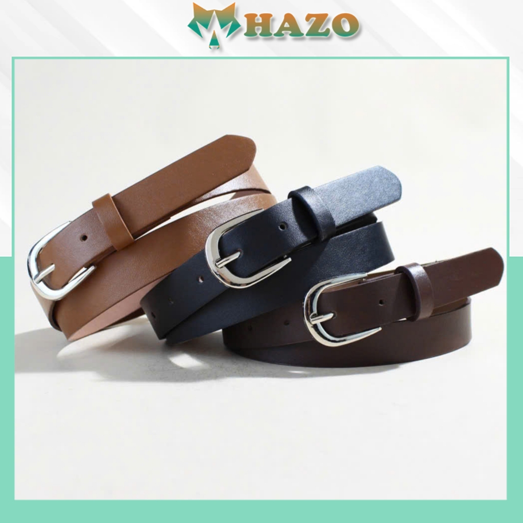 Thắt lưng nữ PK567 Khóa bạc thời trang dây nịt nữ bản 2cm da PU phong cách mới hiện đại