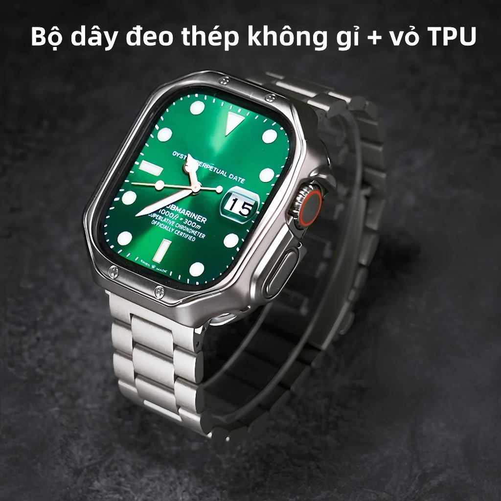 [Dây đeo đồng hồ bằng thép không gỉ + Vỏ đồng hồ] Thích hợp cho Apple Watch ultra series 11 10 9 8 7