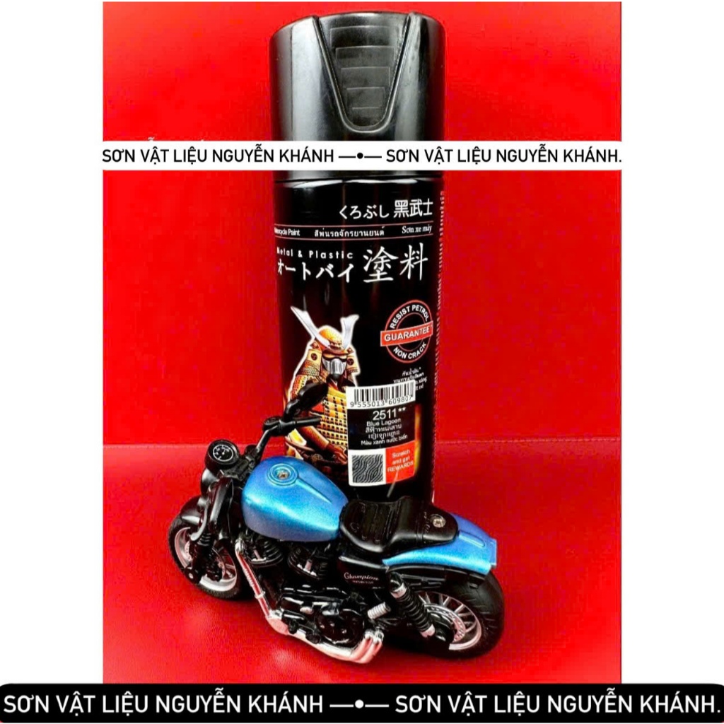 2511-sơn xịt samurai màu xanh đậm phá