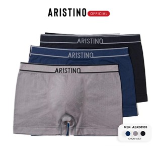 Quần boxer ARISTINO sịp đùi cạp cao dệt liền chất Polyamide mềm mại co giãn thoáng khí - ABX08103