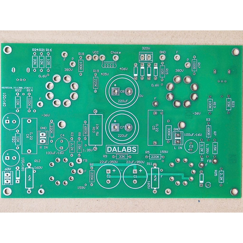 Mạch khuếch đại âm thanh dùng đèn KT88 và 12AX7 (01 PCB)