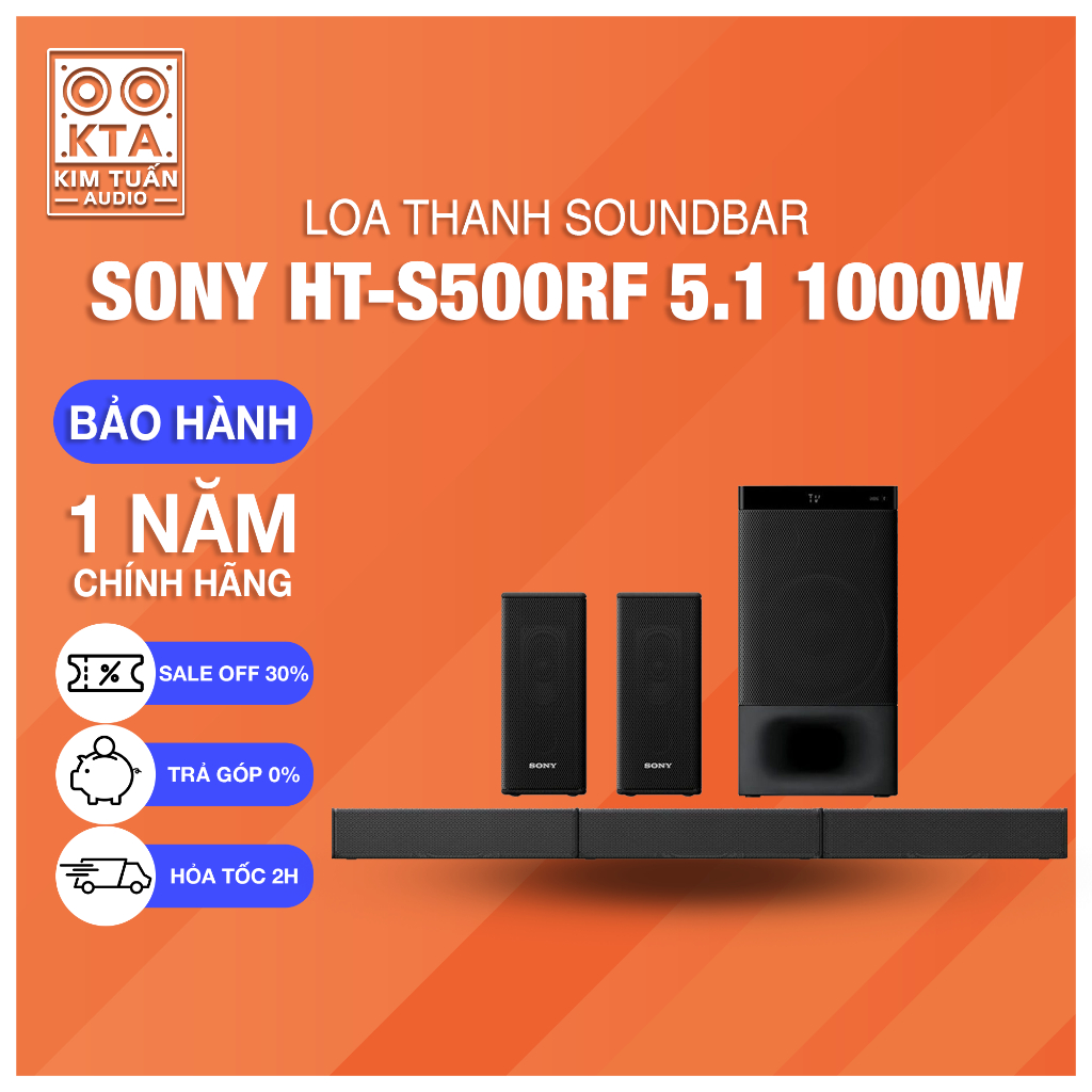 SONY S500RF - Dàn âm thanh Soundbar Sony 5.1 HT-S500RF 1000W Hàng Chính Hãng Hàng Chính Hãng