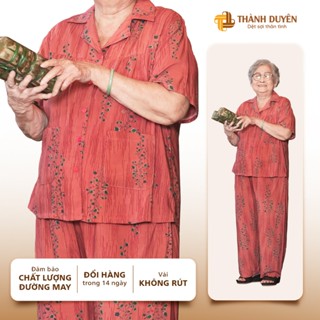  Đồ bộ Tole bà mặc nhà Thành Duyên bông tay con quần dài không rút thoáng mát   03-23 - 1594TCD 