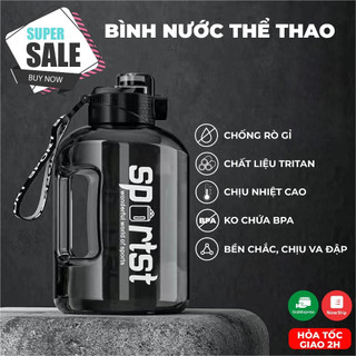 Bình Nước Thể Thao 1700ml 2700ml Chất Liệu Pc Tiện Dụng Chất Lượng Cao ( Tặng kèm Chổi Rửa Bình )