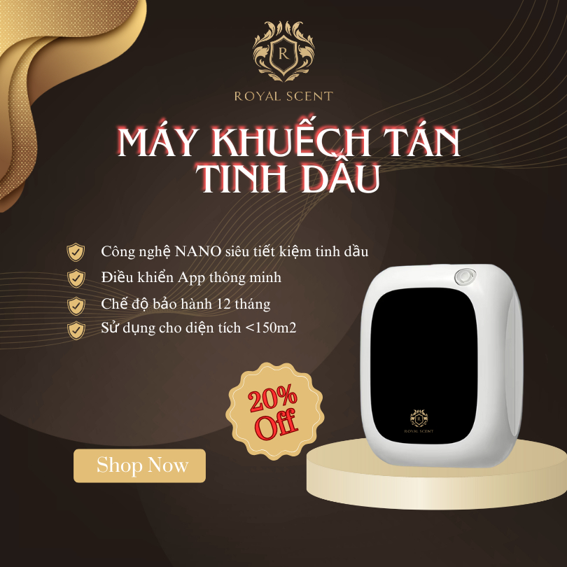 Máy khuếch tán tinh dầu 200m2 (bình dầu 400ml), không pha nước - KO- DO- DO Air