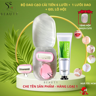 Combo Dao Cạo Lông và lưỡi kèm cạo Vùng Kín Bikini, Mặt, Nách Cho Nữ Đầu Bơ Chuyên Dụng Siêu Sạch Tái Sử Dụng Nhiều Lần