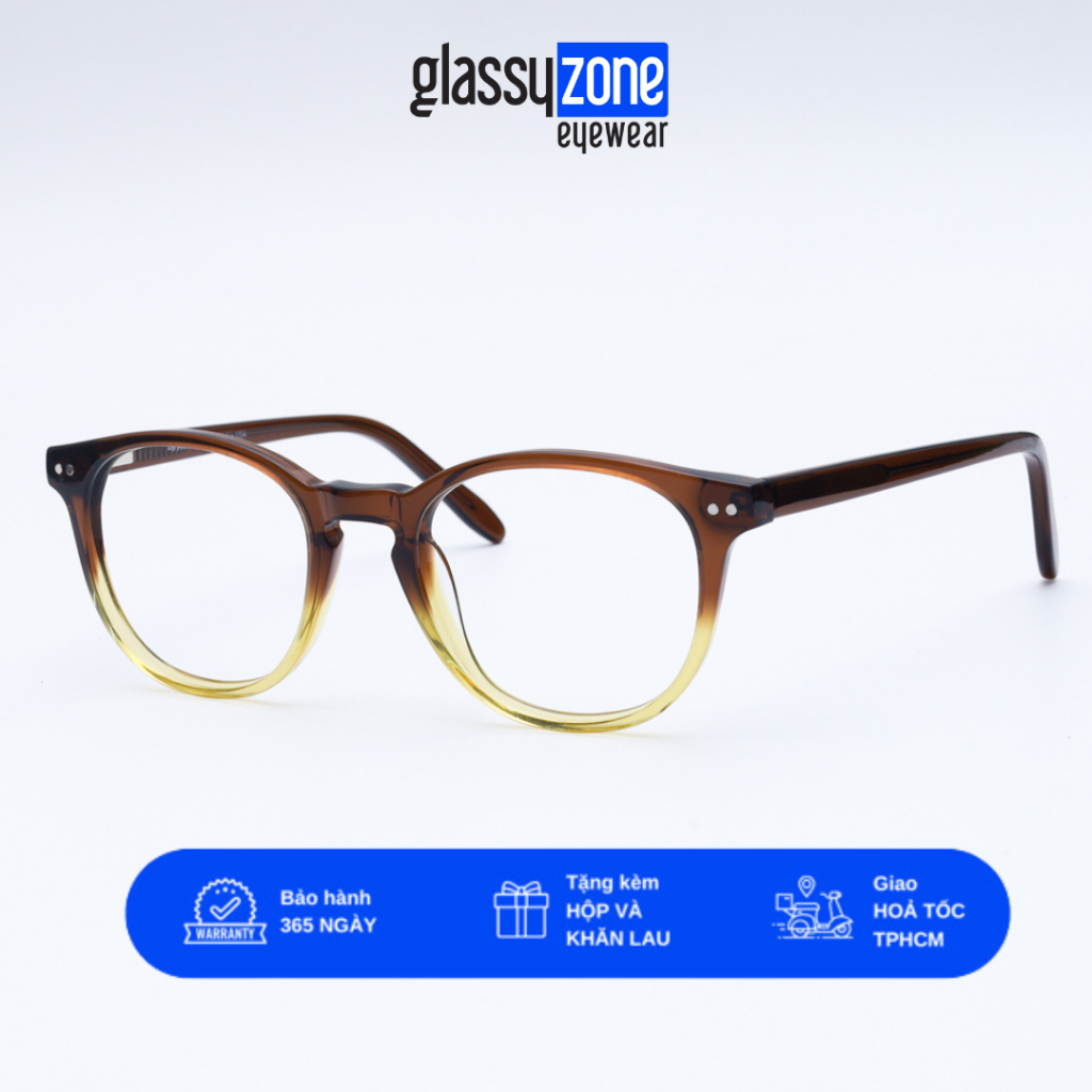 Gọng kính cận, Mắt kính giả cận Acetate Form vuông Nam Nữ Avery 21011- GlassyZone