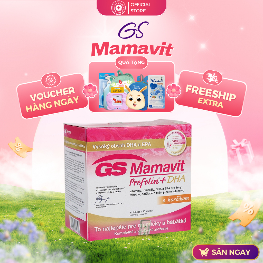 GS Mamavit Prefolin Prefolin + DHA + EPA - Cung Cấp Dưỡng Chất Cho Phụ Nữ Mang Thai Và Cho Con Bú