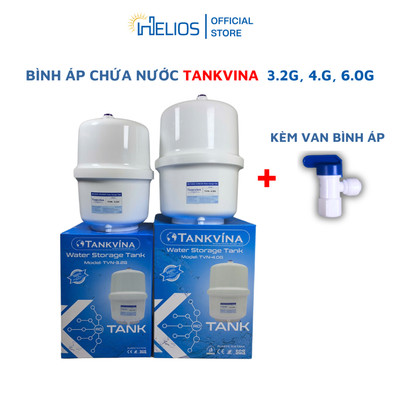 Bình Áp Chứa Nước Tinh Khiết TankVina Dành Cho Máy Lọc Nước RO 3.2G, 4.0G, 6.0G