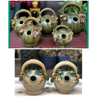  Bình Vôi Ăn Trầu Gốm Sứ Bát Tràng Hàng Loại 1   Vật Phẩm Phong Thủy   