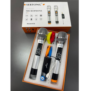Micro không dây Sertong SER-K58 Chính Hãng, Bắt Âm Cực Chuẩn, Chống Hú Rít, Hỗ Trợ Giọng Hát Tối Đa