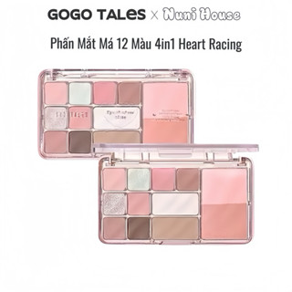 [GOGO TALES] Bảng phấn mắt má tạo khối 12 ô màu 4 in 1 Gogotales Heart Racing 14.,6g nhũ sáng mịn GT724