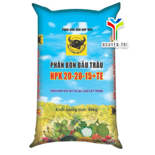 1kg Phân bón NPK Đầu Trâu 20-20-15 + TE (bán lẻ từ bao 50kg)