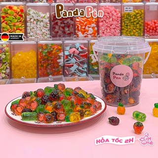Kẹo dẻo có nhân Panda Pẻn, Kẹo nhập khẩu Đức, hương trái cây tự nhiên không chảy nước