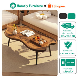 Bàn trà gỗ hình đám mây, bàn trà gỗ decor phòng khách hiện đại Homely phong cách Thích Hợp Mọi Không Gian