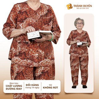 Đồ bộ Tole bà mặc nhà Thành Duyên, tay lỡ ,quần dài, không rút, thoáng mát- 1546TLD