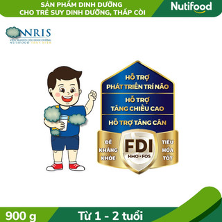 Sữa bột Nutifood GrowPLUS+ Suy Dinh Dưỡng (Đỏ) - Tăng Cân, Tăng Chiều Cao 900G