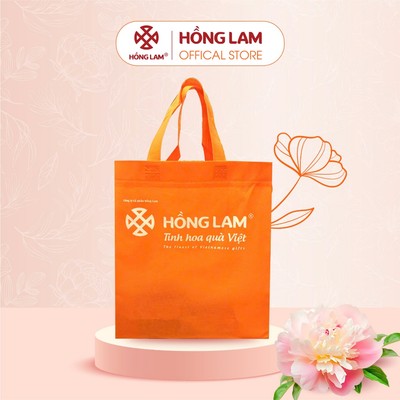 Túi vải ép nhiệt Hồng Lam. Chất liệu dày dặn, sang trọng