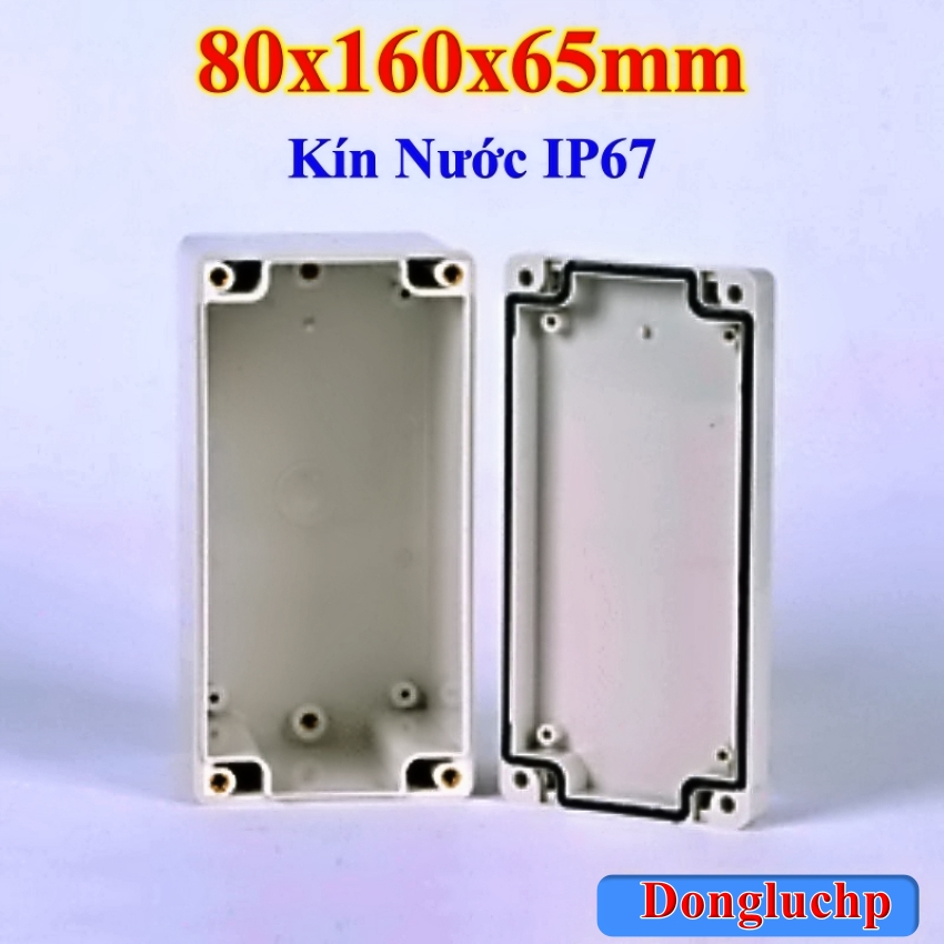 Tủ điện nhựa chống thấm nước DS-AG-0816-S 80x160x70, hộp điện nhựa dùng ngoài trời bảo vệ thiết bị đ