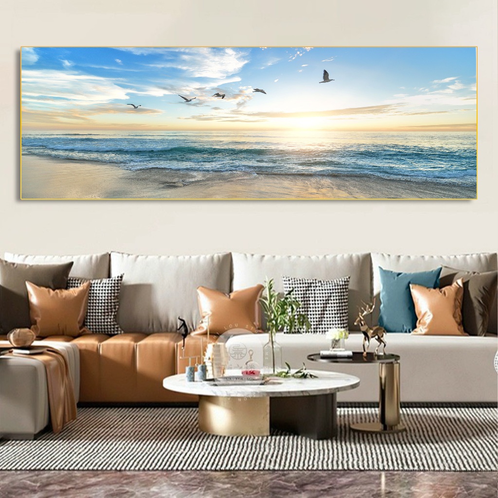 Tranh Ngang kích thước 40x120cm hoặc 50x150cm