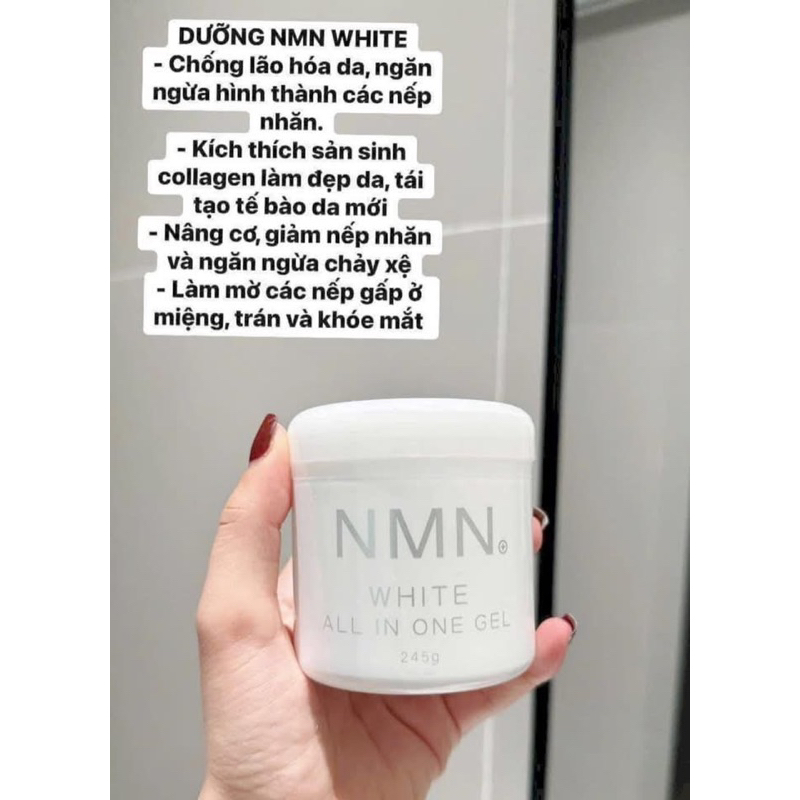Kem, gel dưỡng Trắng Da Chống Lão Hóa Nâng Cơ NMN Nhật Bản - Hộp 245g