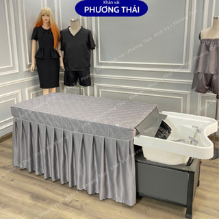 Ga giường gội đầu, ga gội 2in1 chất cotton trần bông