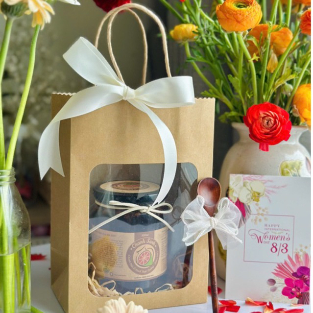 (HỎA TỐC) Set Quà Tặng Chanh Sành Kèm Thìa Gỗ và Thiệp xinh xắn, món quà ý nghĩa cho thầy cô, bạn bè và người thân