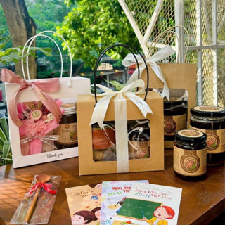 (HỎA TỐC) Set Quà Túi Hộp Chanh Sành kèm Cốc Thủy Tinh, Thìa và Thiệp xinh xắn làm quà tặng trong dịp lễ