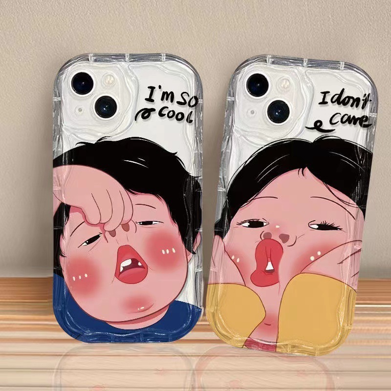 [Ốp Lưng Đôi] Ốp Lưng iPhone Trong Suốt Chống Sốc, Hình Hoạt Hình Hài Hước, Cute, Dành Cho Cặp Đôi