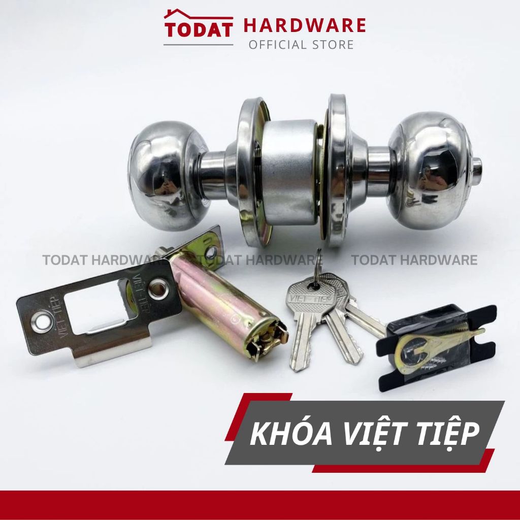[04206 Việt Tiệp] Khóa Tay nắm Tròn Đóng vỉ Cao cấp (Cò ngắn, dài) Hàng Công ty