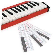 Miếng dán nốt nhạc Màu Trắng cho Kèn Melodica đàn organ, piano | Sticker Nốt Nhạc Dễ Nhìn, Dễ Học