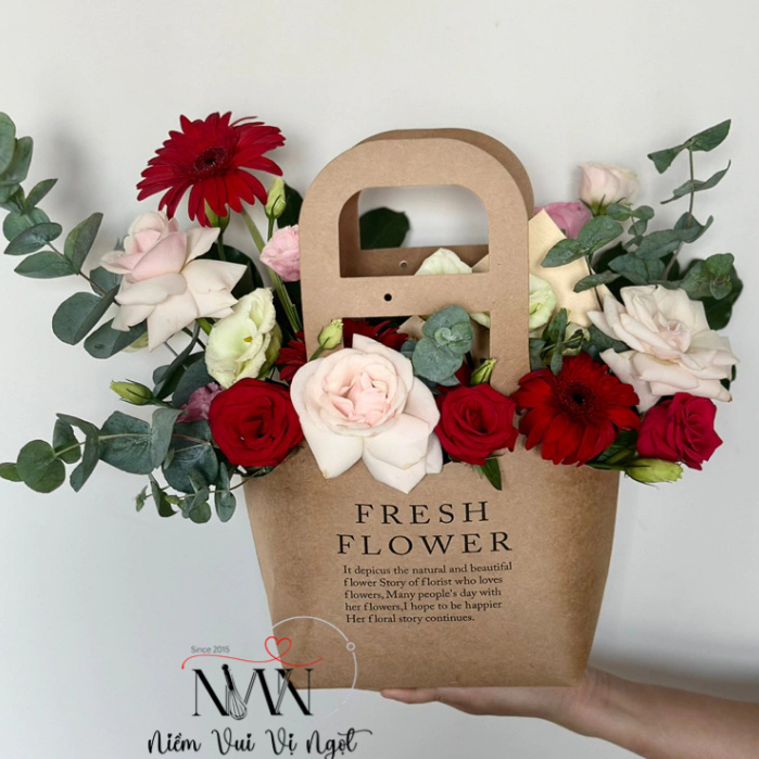 Túi cắm Hoa, Túi đựng Hoa, Giỏ cắm Hoa dễ thương Fresh Flowers