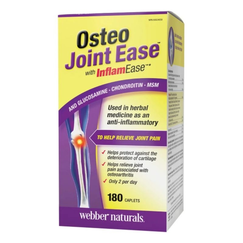 Hỗ trợ khớp giảm đau nhức khớp xương Osteo Joint Ease with InflamEase Webber Natural 180 Viên