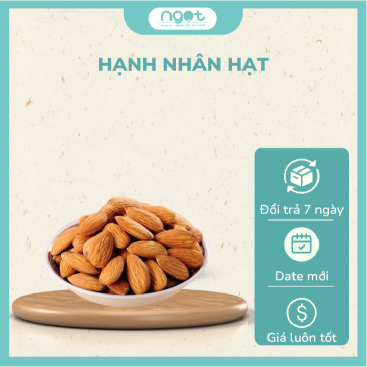 Gói 500g hạnh nhân hạt - nguyên liệu làm bánh kẹo - NGỌT ĐỒ LÀM BÁNH