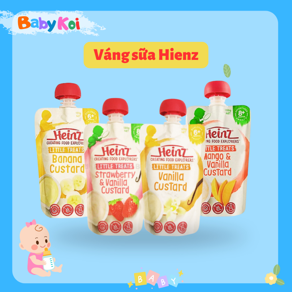 Váng sữa hoa quả nghiền Heinz Úc cho bé từ 6 tháng (12/2026)