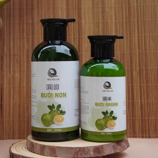 Dầu Gội Bưởi Non Thảo Mộc Quê [ MẪU MỚI MƯỢT TÓC HƠN] Ngăn Gãy Rụng Dưỡng Tóc Suôn Dài Óng Mượt - Phục Hồi Hư Tổn 500ml