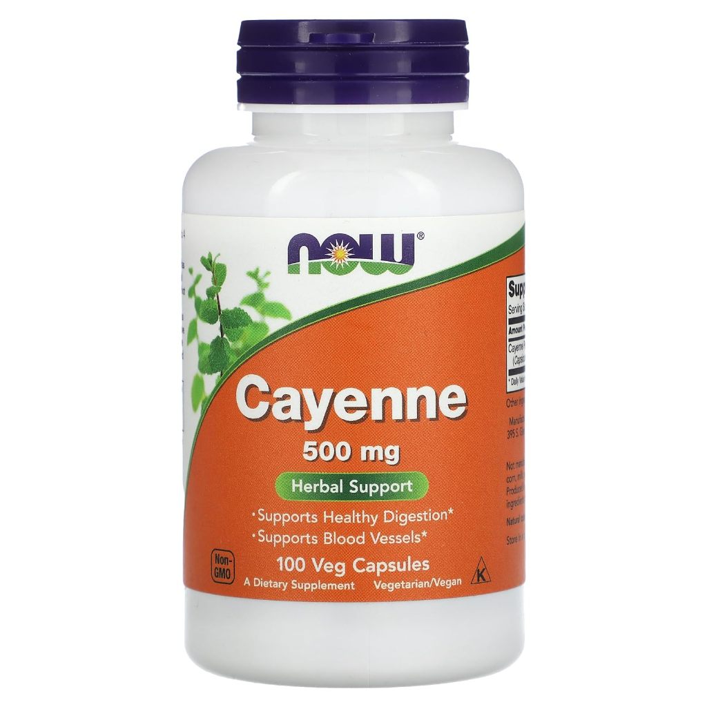 Viên uống chiết xuất Cayenne Pepper (Hãng NOW FOODs MỸ) hỗ trợ tiêu hóa khỏe mạnh