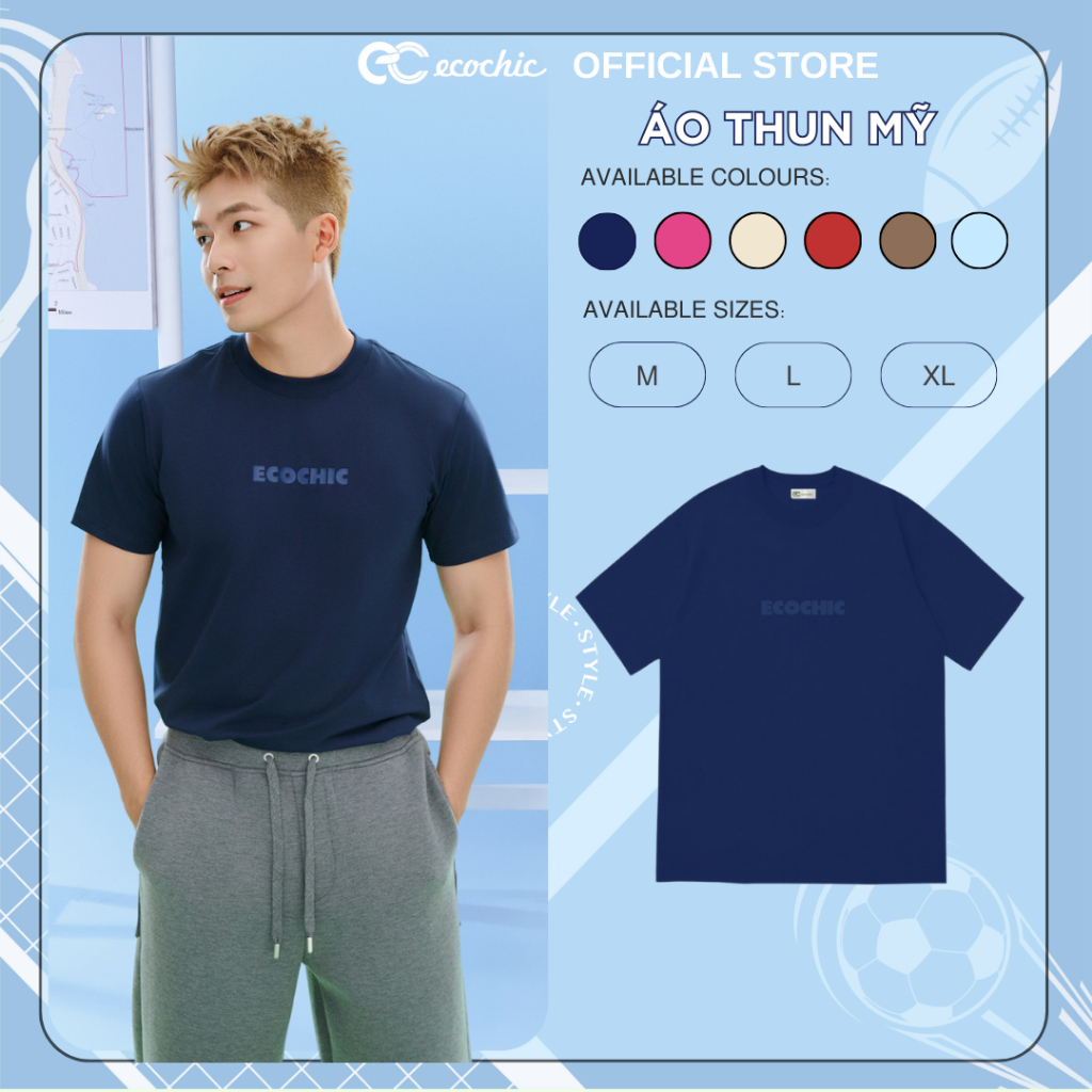 Áo Thun Local Brand Basic Logo ECOCHIC Mix Chính Hãng Form Rộng Phông Nam Nữ Unisex Oversize 100% Cotton B081 | BigBuy360 - bigbuy360.vn