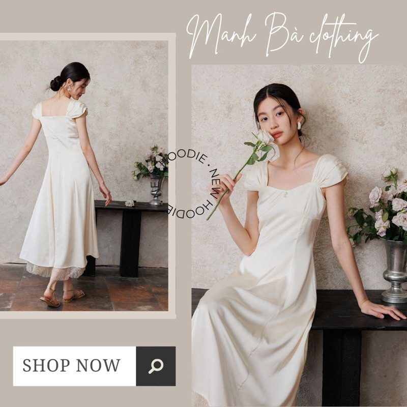 (manhba.clothing) Váy hai dây dáng xuông dài nhà KANO CHINH HÃNG