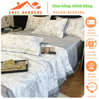 Bộ chăn ga gối lụa Thái trần bông, sét 4 món ga gối mền hè mát lạnh không phai màu không nhăn mẫu mới 2023