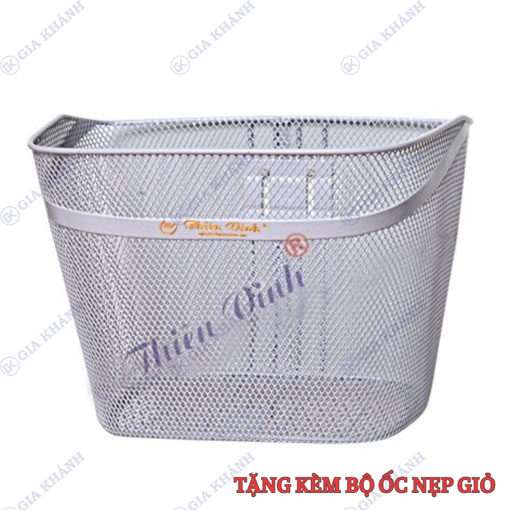 Giỏ Xe Đạp Thiên Vinh ( Rổ, Làn, Rọ Vát ) Tặng Kèm Bộ Ốc và Nẹp Giỏ – Xe Trẻ Em (Nhỏ) Và Xe Người Lớn (To)