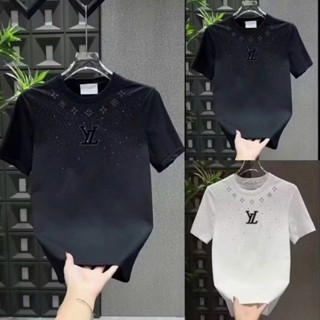 Áo phông unisex nam nữ phủ kim tuyến lấp lánh thêu chữ Y...Lờ, áo phông form rộng tay lỡ hot 2025